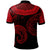 Nauru Polo Shirt Unique Serrated Texture Red - Polynesian Pride