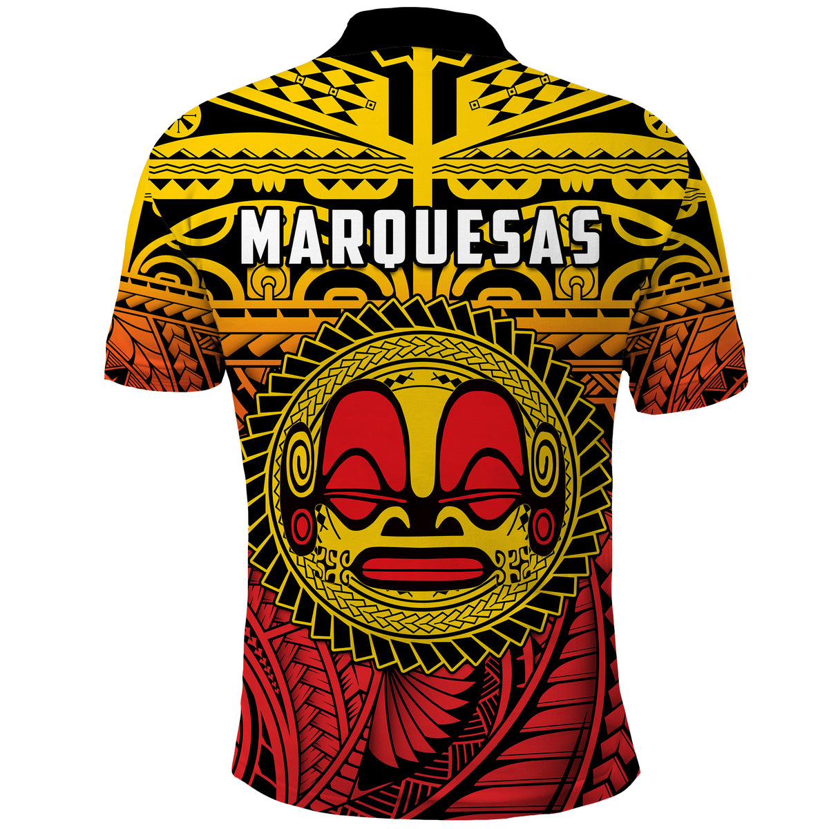 Marquesas Islands Polo Shirt Mata Tiki Polynesian Pattern LT13 - Polynesian Pride