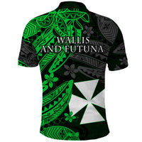 Wallis and Futuna Polo Shirt Enjoy Polynesian Flowers Version Green LT13 - Polynesian Pride