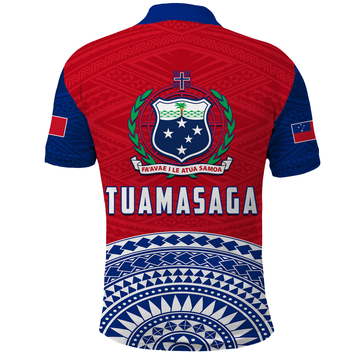 Tuamasaga Samoa Polo Shirt Polynesian Pattern LT13 - Polynesian Pride