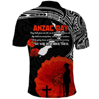 New Zealand ANZAC 2022 Polo Shirt Maori Mix Fern Poppy LT13 - Polynesian Pride