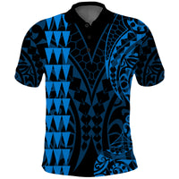 Kakau Polynesian Tribal Polo Shirt LT13 Blue - Polynesian Pride