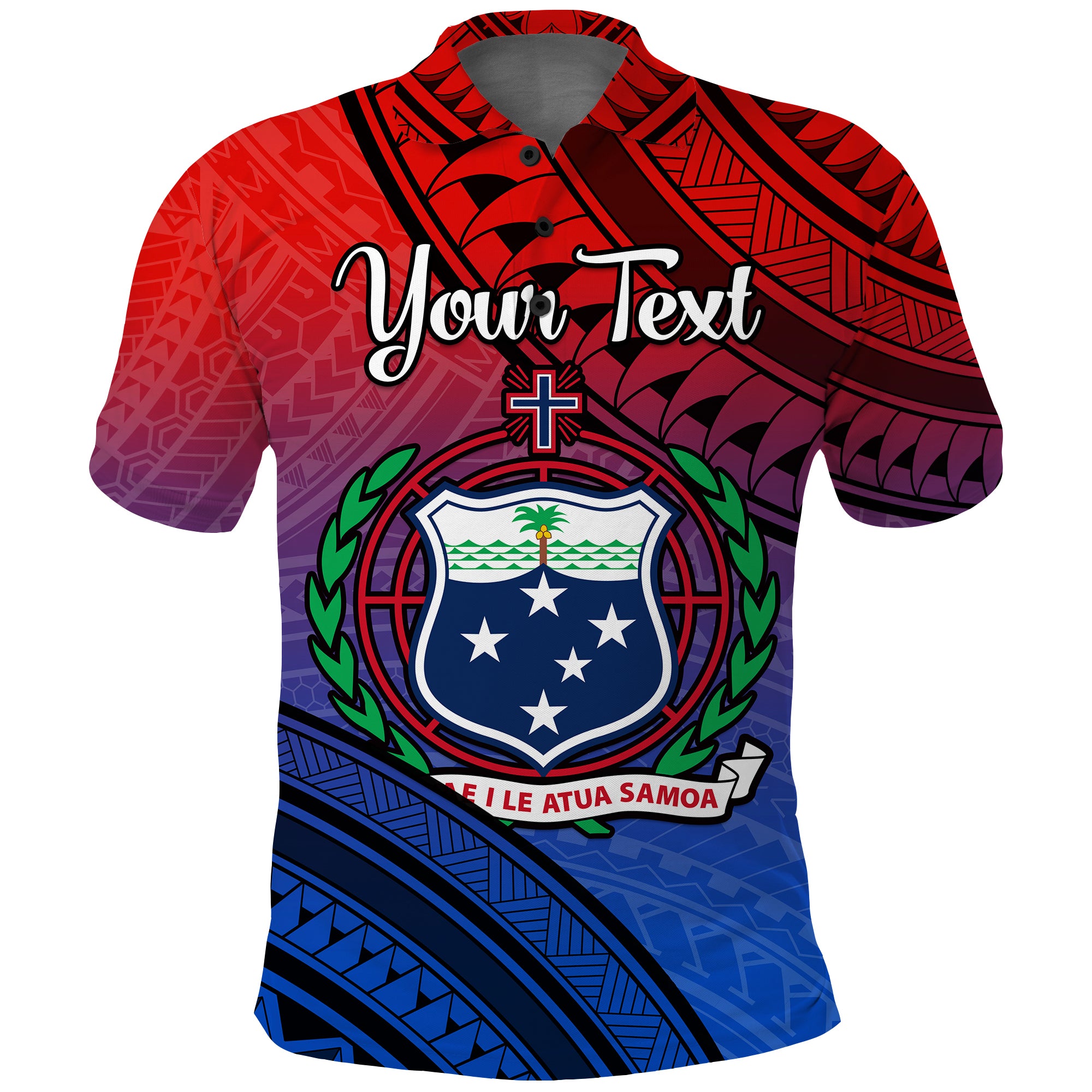 Custom Samoa Polo Shirt Style Gradient Sporty Original LT13 Adult Gradient - Polynesian Pride