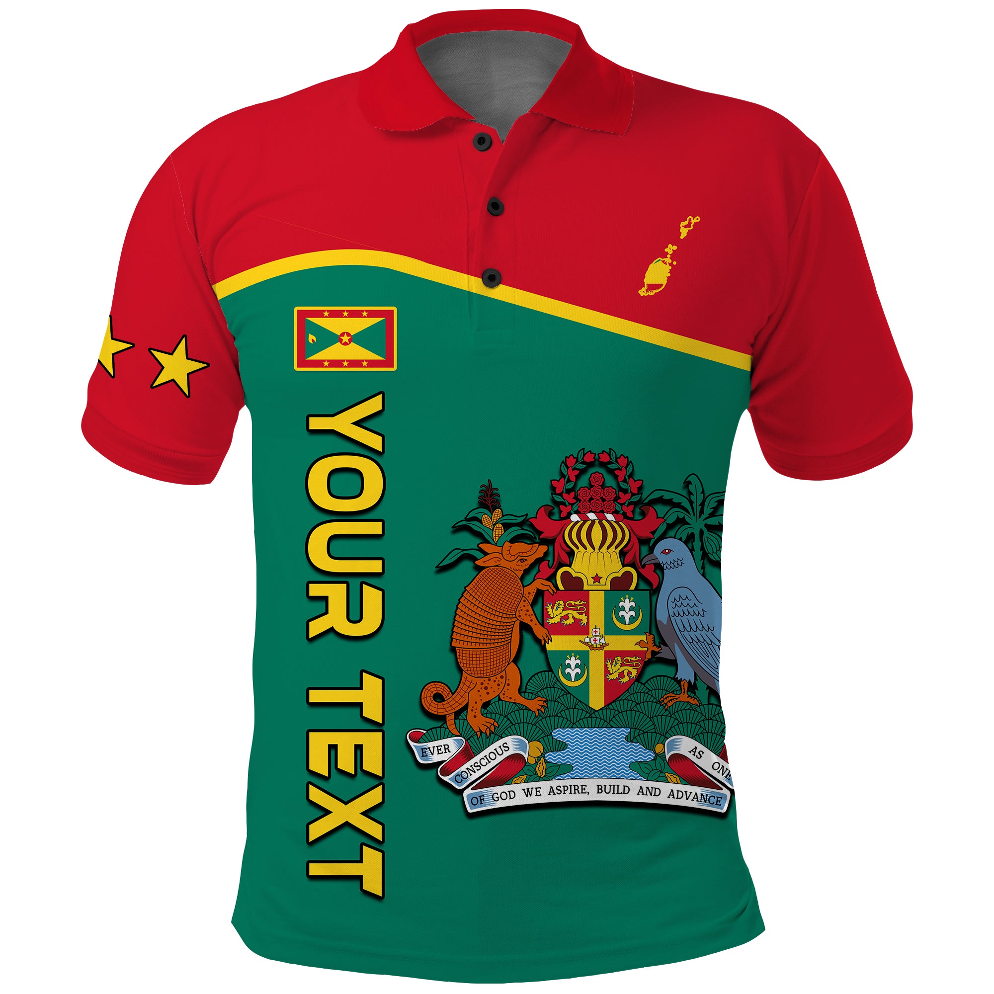 Custom Grenada Polo Shirt Coat Of Arms and Map Impressive LT13 Blue - Polynesian Pride