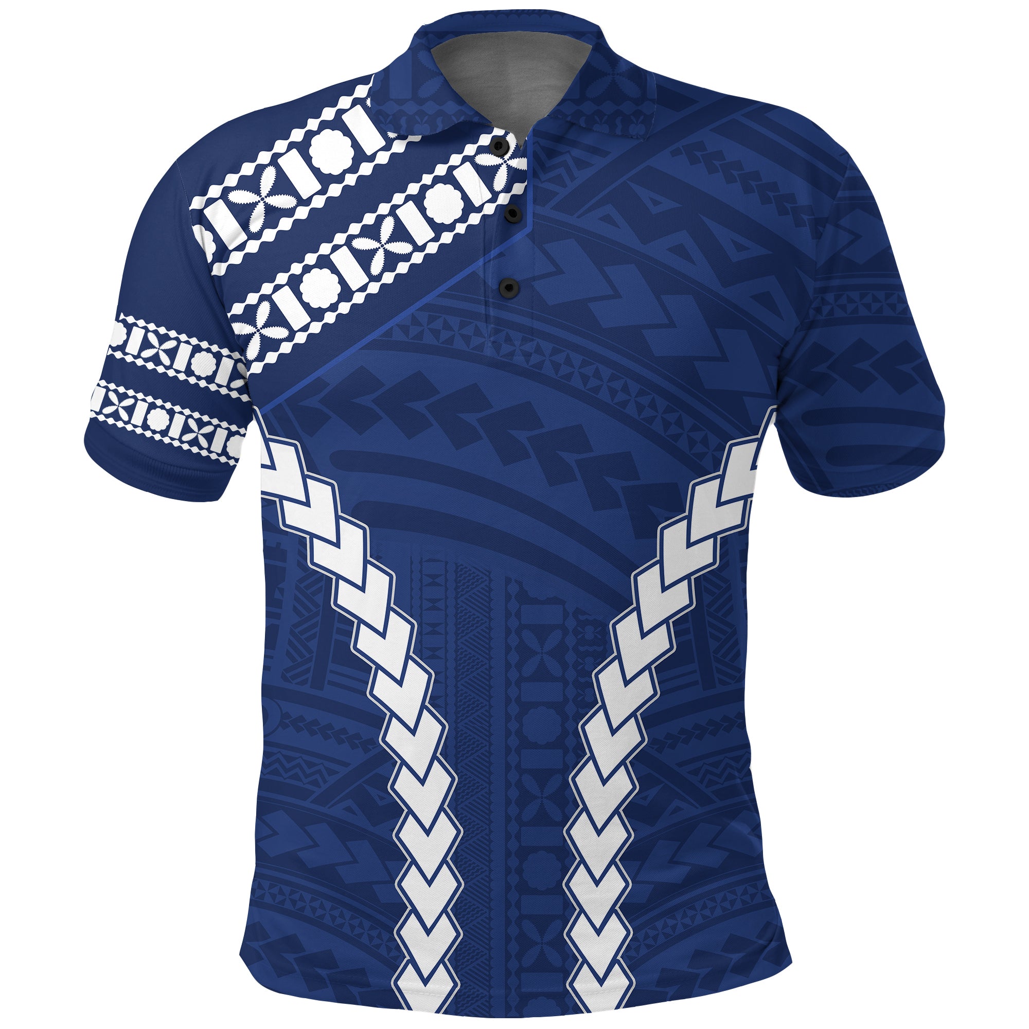 Fiji Navy Polo Shirt LT13 Unisex Navy Blue - Polynesian Pride