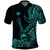 Hawaii Polynesian Polo Shirt Ukulele Turquoise LT13 Unisex Turquoise - Polynesian Pride