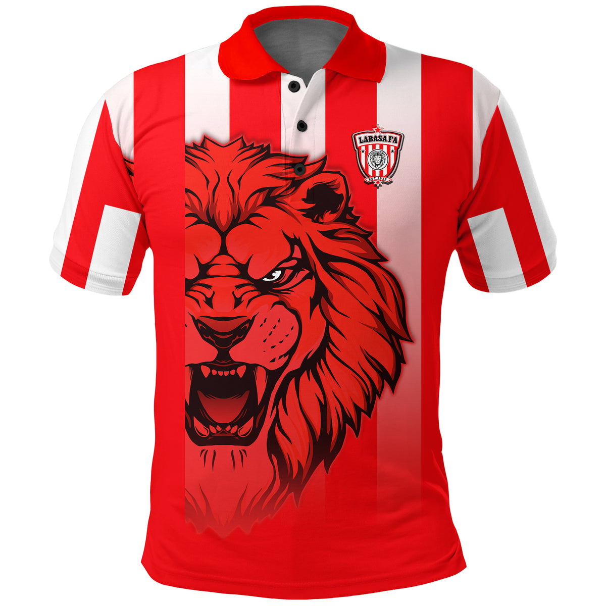 LABASA FA Polo Shirt Football Fijian LT13 Unisex Red - Polynesian Pride