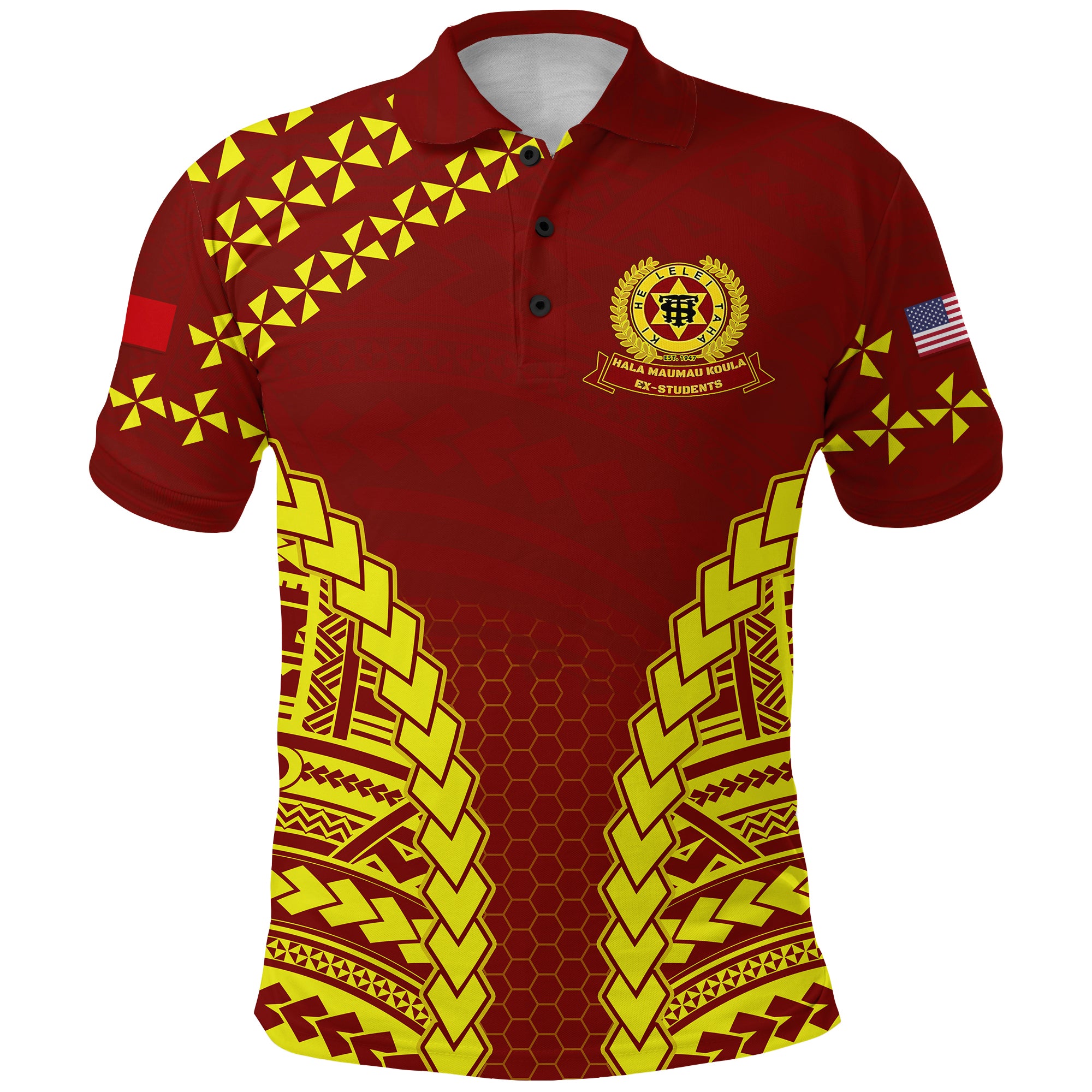 (HALA MAUMAU KOULA) Polo Shirt LT13 Unisex Red - Polynesian Pride