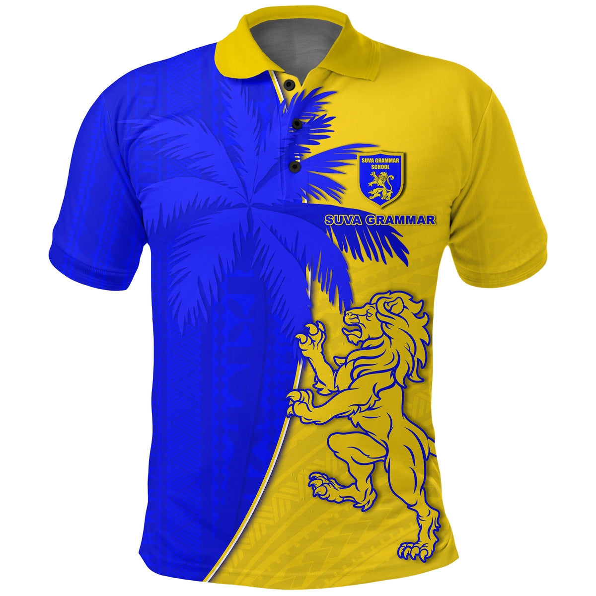 Suva Grammar Simple Polo Shirt Fiji School LT13 Unisex Blue - Polynesian Pride