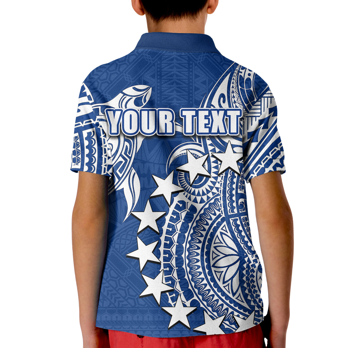 (Custom Personalised)Cook Islands Polo Shirt KID Rakahanga LT6 - Polynesian Pride