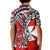 (Custom Personalised) Wallis et Futuna Polo Shirt KID Polynesian Pattern and Hibiscus Flowers Version Red LT13 - Polynesian Pride