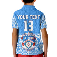 (Custom Personalised) Apifo'ou College Polo Shirt KID Tongan Pattern AFC Lovers LT13 - Polynesian Pride