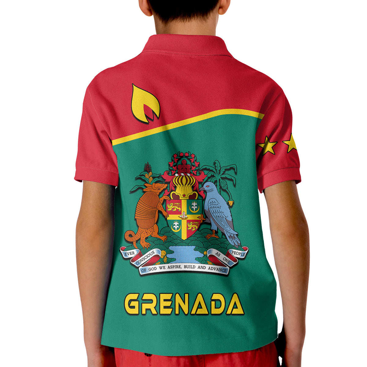 Grenada Polo Shirt KID Coat of Arms and Map Impressive LT13 - Polynesian Pride