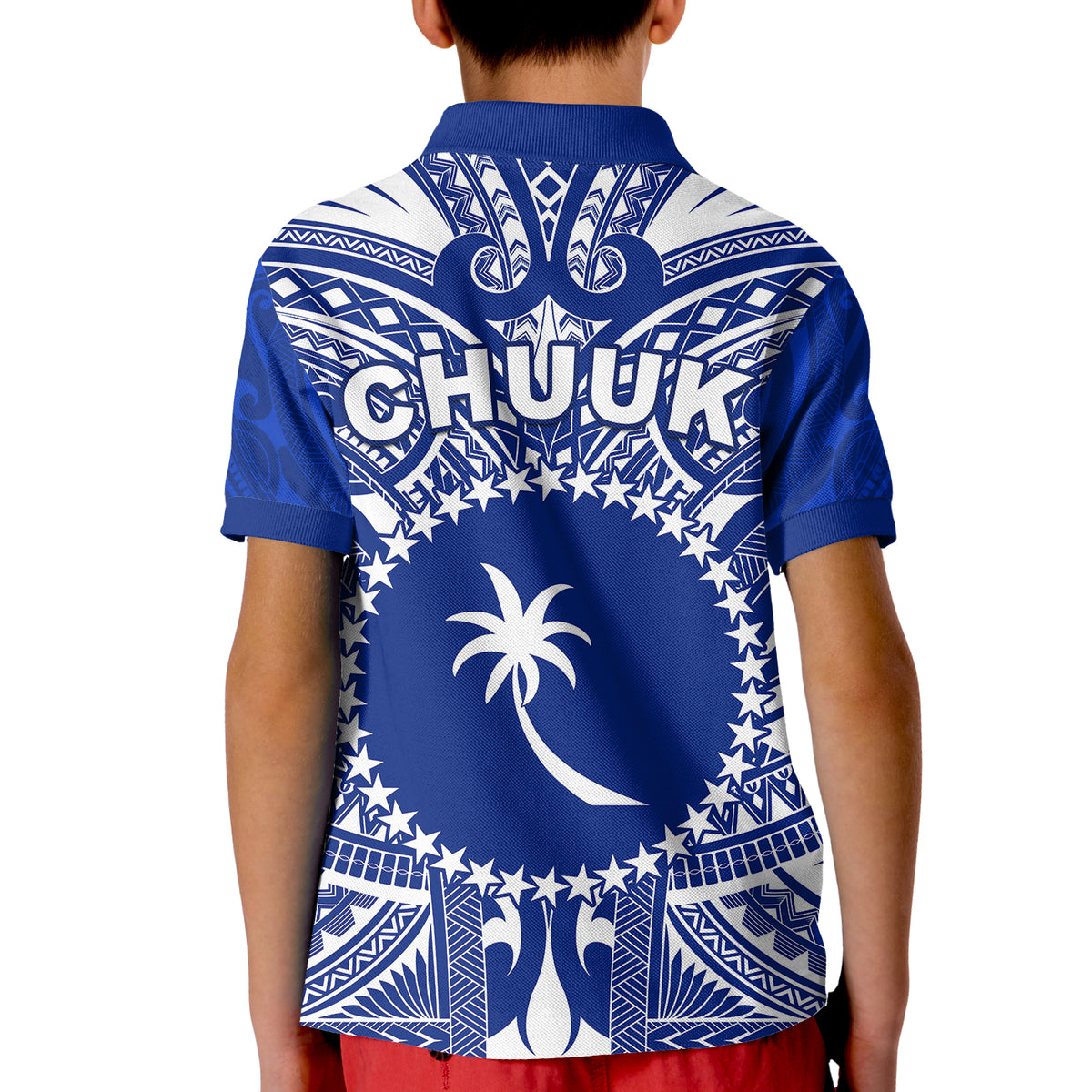 Chuuk Polo Shirt KID Micronesia Simple Pattern LT13 - Polynesian Pride