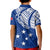 Samoa Siapo Polo Shirt Sporty Mix Barkcloth Panel LT13 - Polynesian Pride