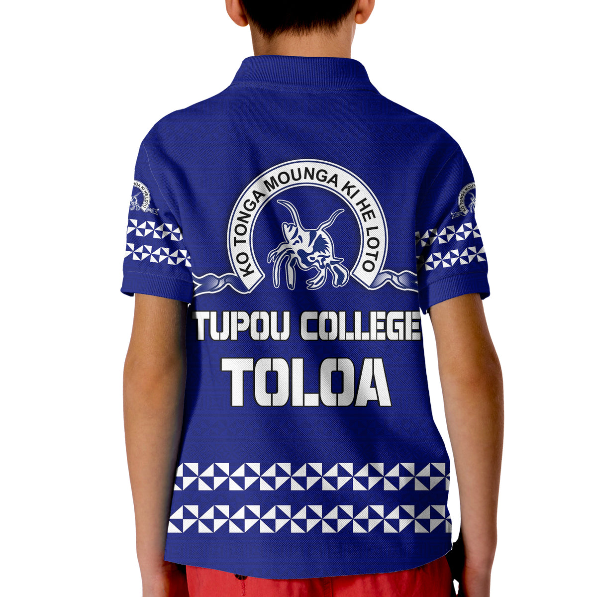 Tonga Tupou College Toloa Polo Shirt 156 Years Anniversary Tongan Ngatu LT13 - Polynesian Pride