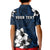 Custom Hawaiian Plumeria Tribal Polynesian Polo Shirt Blue RLT14 - Polynesian Pride