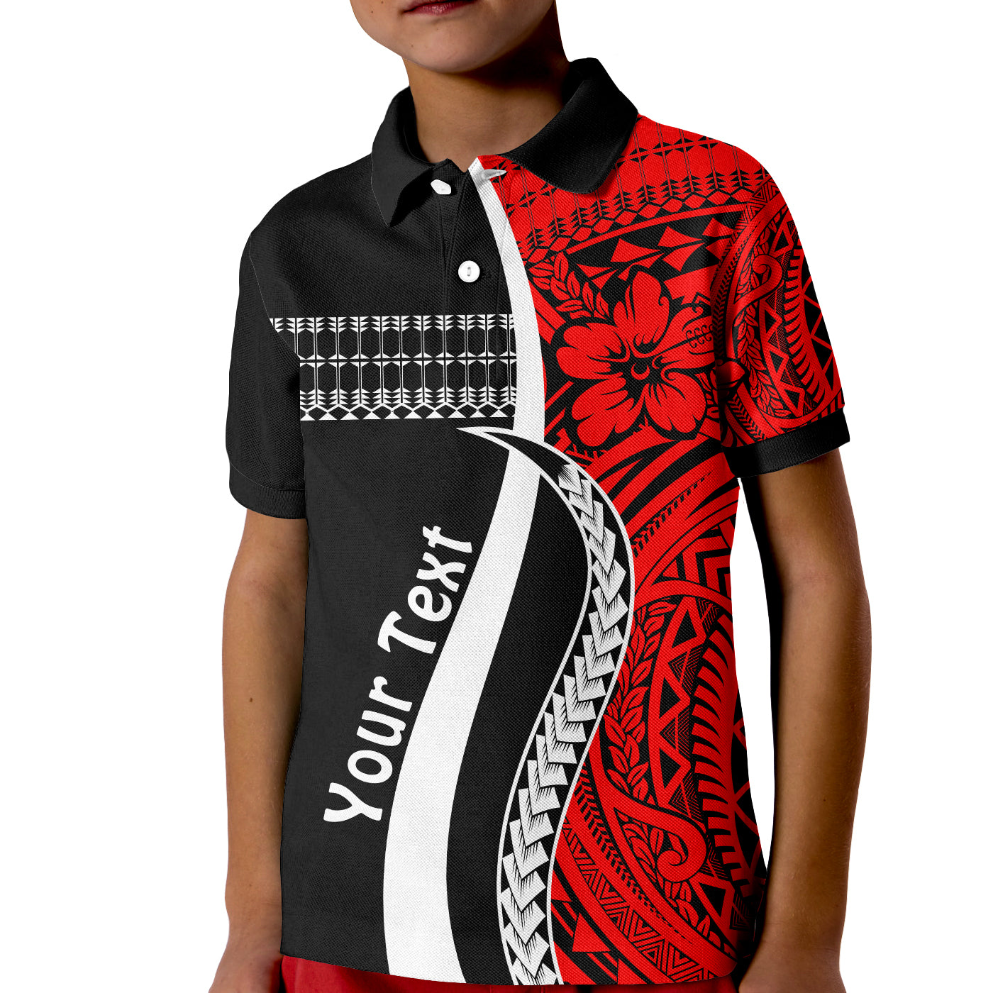 (Custom Personalised) Marshall Islands Polo Shirt KID Simple Pattern Version Red LT13 Unisex Red - Polynesian Pride