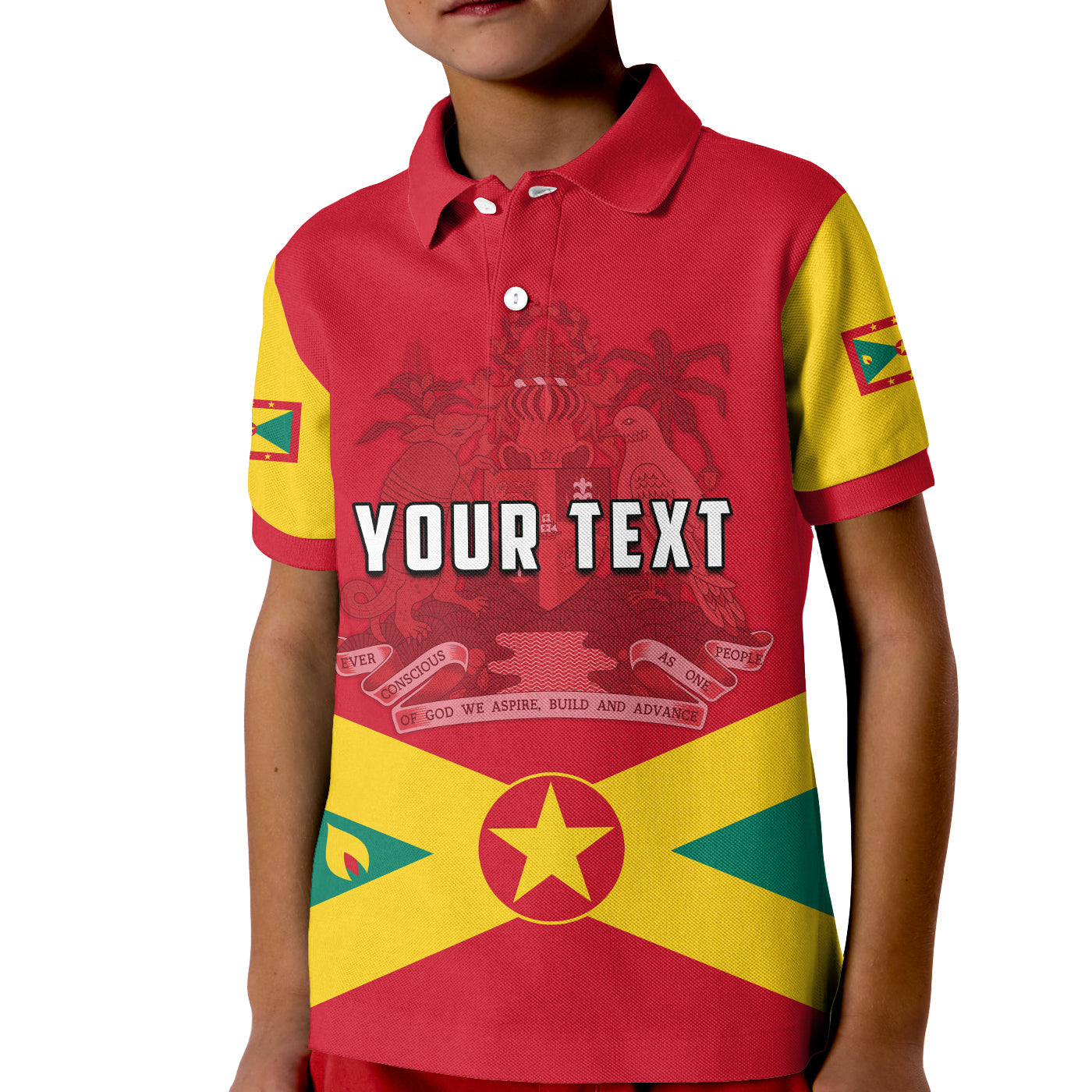 Custom Grenada Polo Shirt KID Keep Calm and Love Grenada LT13 Art - Polynesian Pride