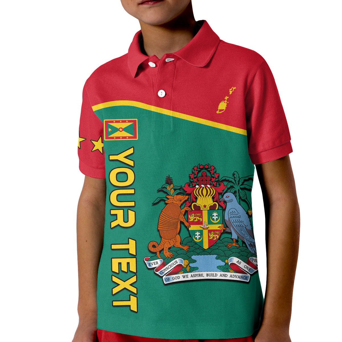 Custom Grenada Polo Shirt KID Coat Of Arms and Map Impressive LT13 Art - Polynesian Pride