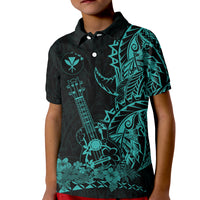 (Custom Personalised) Hawaii Polynesian Polo Shirt KID Ukulele Turquoise LT13 - Polynesian Pride