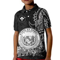 Hawaiian Polynesian Polo Shirt KID White Seal of Hawaii LT13 Unisex White - Polynesian Pride