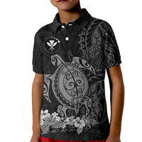 Hawaii Polynesian Polo Shirt KID Gray Sea Turtles Hawaiian LT13 Unisex Gray - Polynesian Pride