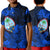 Guam Polynesian Polo Shirt KID Tropical Flowers - Blue LT8 - Polynesian Pride