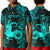 (Custom Personalised) Capricorn Zodiac Polynesian Polo Shirt KID Unique Style - Turquoise LT8 Unisex Turquoise - Polynesian Pride