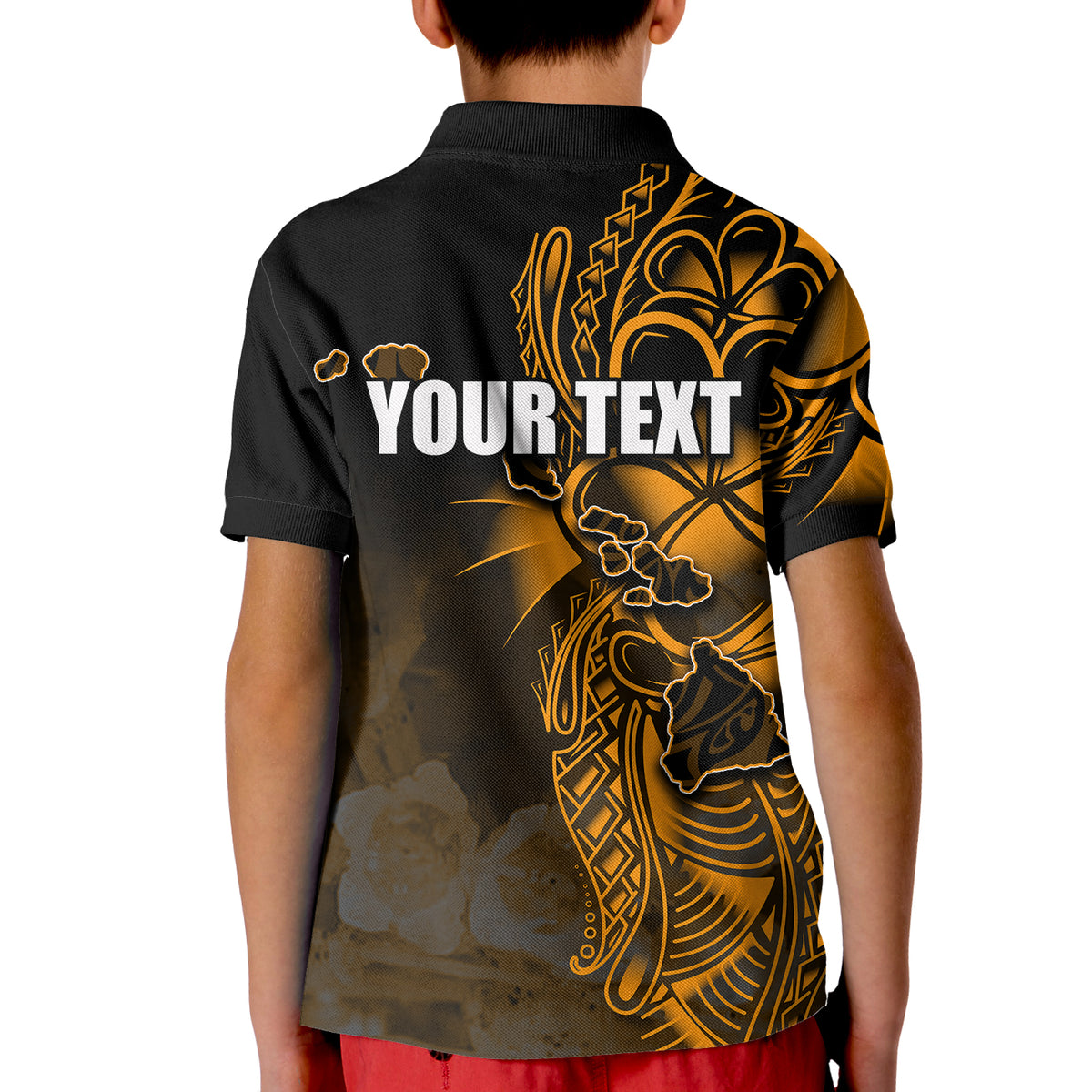 (Custom Personalised) Hawaiian Islands Polo Shirt KID Lanai LT6 - Polynesian Pride