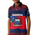 (Custom Personalised) Samoa Polo Shirt KID Mix Flag LT6 Unisex Blue - Polynesian Pride