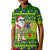 Cook Islands Christmas Polo Shirt KID Cool Santa Claus LT6 Unisex Green - Polynesian Pride