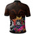 Custom Polynesian Polo Shirt Samoa Coat Of Arm with Flowers and Polynesian Patterns - Polynesian Pride