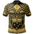 Samoa All Over Polo Shirt American Samoa Coat Of Arms Golden Unisex Golden - Polynesian Pride