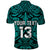 (Custom Text and Number) New Zealand Silver Fern Rugby Polo Shirt All Black Turquoise NZ Maori Pattern LT13 - Polynesian Pride