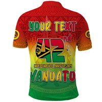Custom Vanuatu Independence Day Polo Shirt 42nd Anniversary Yumi Yumi Yumi LT13 - Polynesian Pride