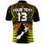 (Custom Text and Number) New Zealand Polo Shirt Aotearoa Fern Hei Tiki Gold Style LT13 - Polynesian Pride