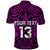 (Custom Text and Number) New Zealand Silver Fern Rugby Polo Shirt All Black Purple NZ Maori Pattern LT13 - Polynesian Pride