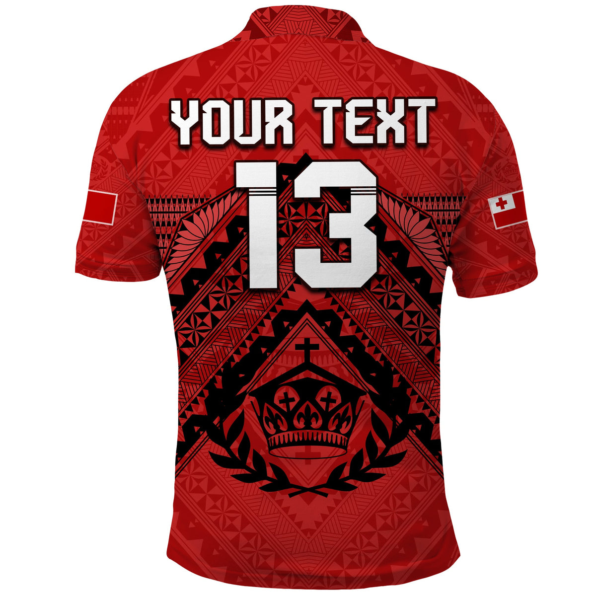 (Custom Text and Number) Tonga Rugby MMT Polo Shirt Ngatu Mate Maa Tonga Simple LT13 - Polynesian Pride