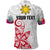 Custom Philippines Polo Shirt Sun Filipino Polynesian mix Flowers White Vibe LT13 - Polynesian Pride