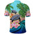 Polynesian Turtle Coconut Tree and Orchids Polo Shirt LT14 - Polynesian Pride