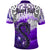 Custom Manaia Maori Polo Shirt Fern Aotearoa Purple Waves LT13 - Polynesian Pride