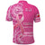 Custom Tonga Breast Cancer Polo Shirt Tongan Ngatu Pattern No One Fights Alone LT14 - Polynesian Pride