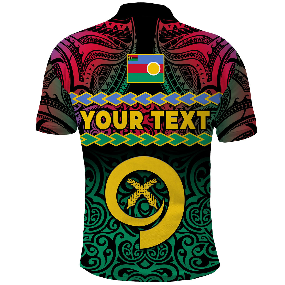 Custom Shefa Province Polo Shirt Vanuatu Pig Tusk Polynesian Flag Style LT14 - Polynesian Pride