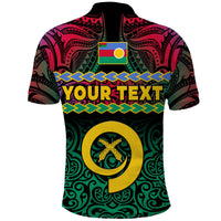 Custom Shefa Province Polo Shirt Vanuatu Pig Tusk Polynesian Flag Style LT14 - Polynesian Pride