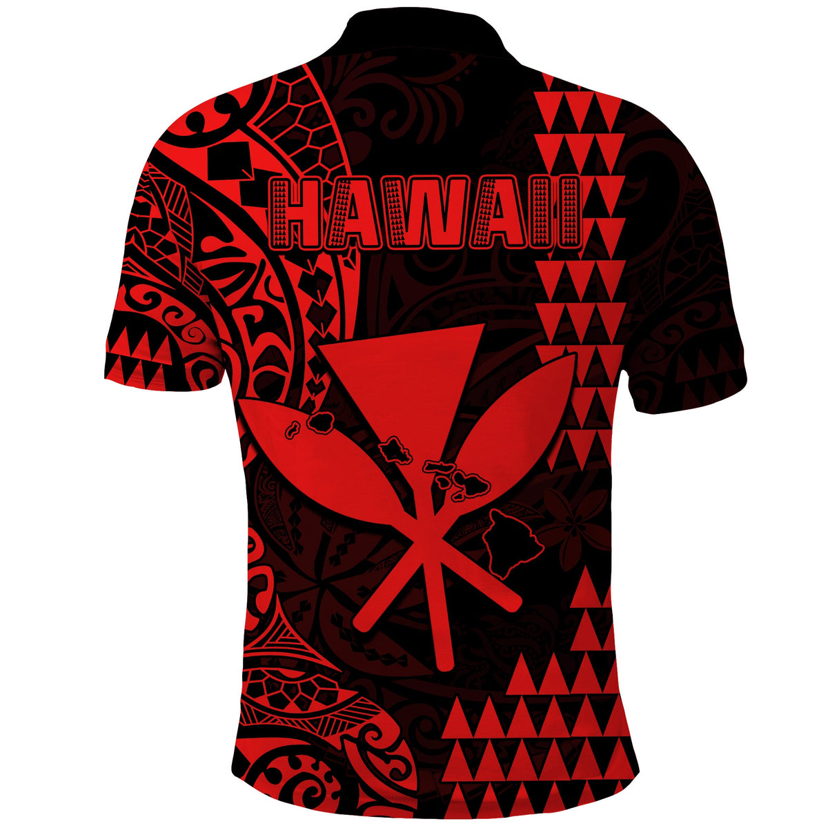 Hawaii Day Kakau Polo Shirt Proud To Be Hawaiian Red King Kamehameha and Kanaka Maoli LT13 - Polynesian Pride