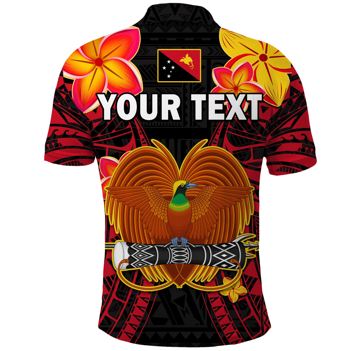 Custom Papua New Guinea Polo Shirt PNG Bird Of Paradise Polynesian Pattern LT14 - Polynesian Pride