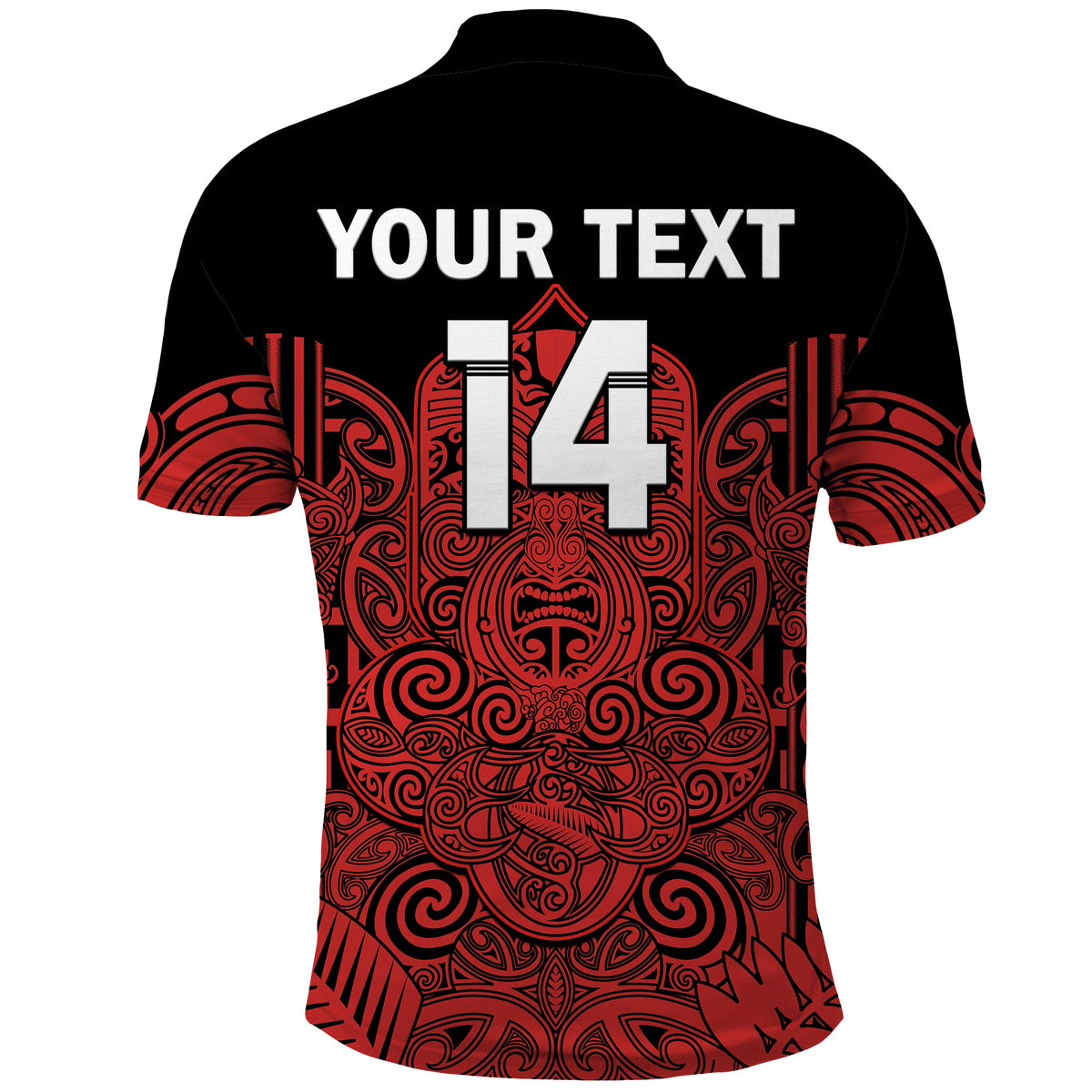 (Custom Text and Number) New Zealand Tiki Rugby Polo Shirt NZ Maori Koru Pattern Ver.03 LT14 - Polynesian Pride