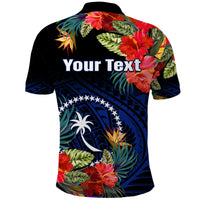 Custom Chuuk State Polo Shirt FSM Hibiscus Flowers Mix Polynesian LT14 - Polynesian Pride