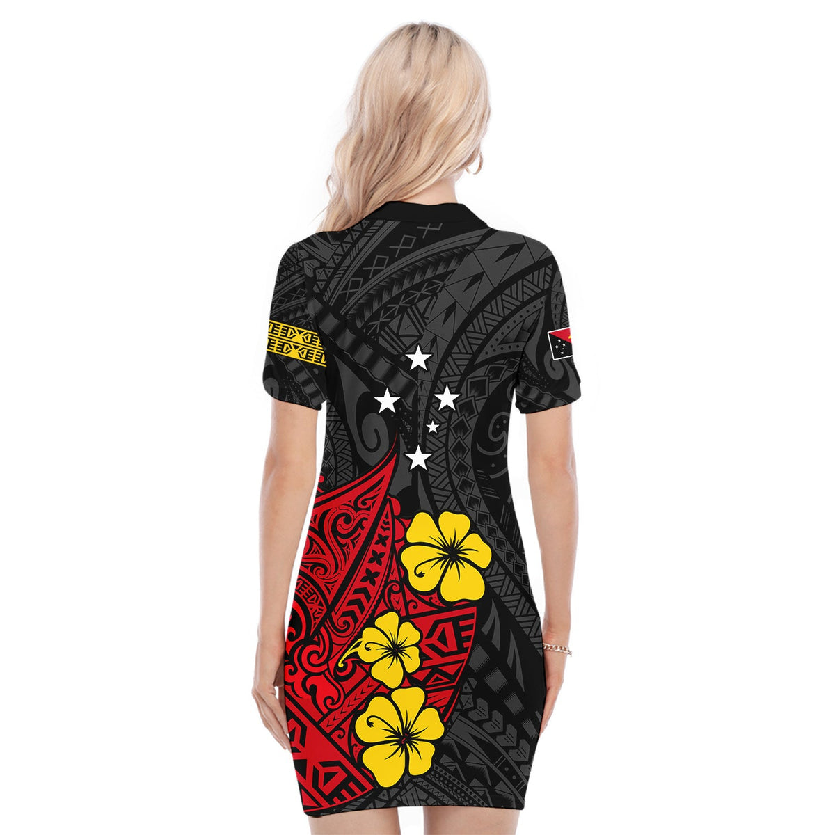 (Custom Personalised) Papua New Guinea Birds of Paradise Polo Dress LT13 - Polynesian Pride